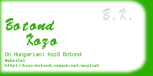 botond kozo business card